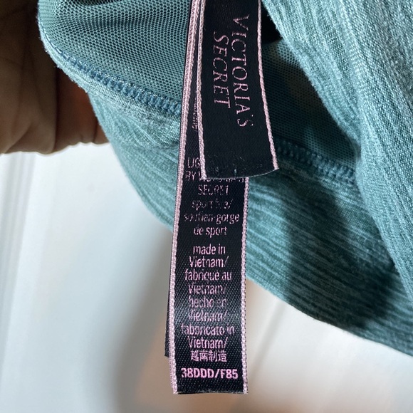 Victoria’s Secret Sport Bra Lightweight Size 38DDD Heather Green - Picture 8 of 13